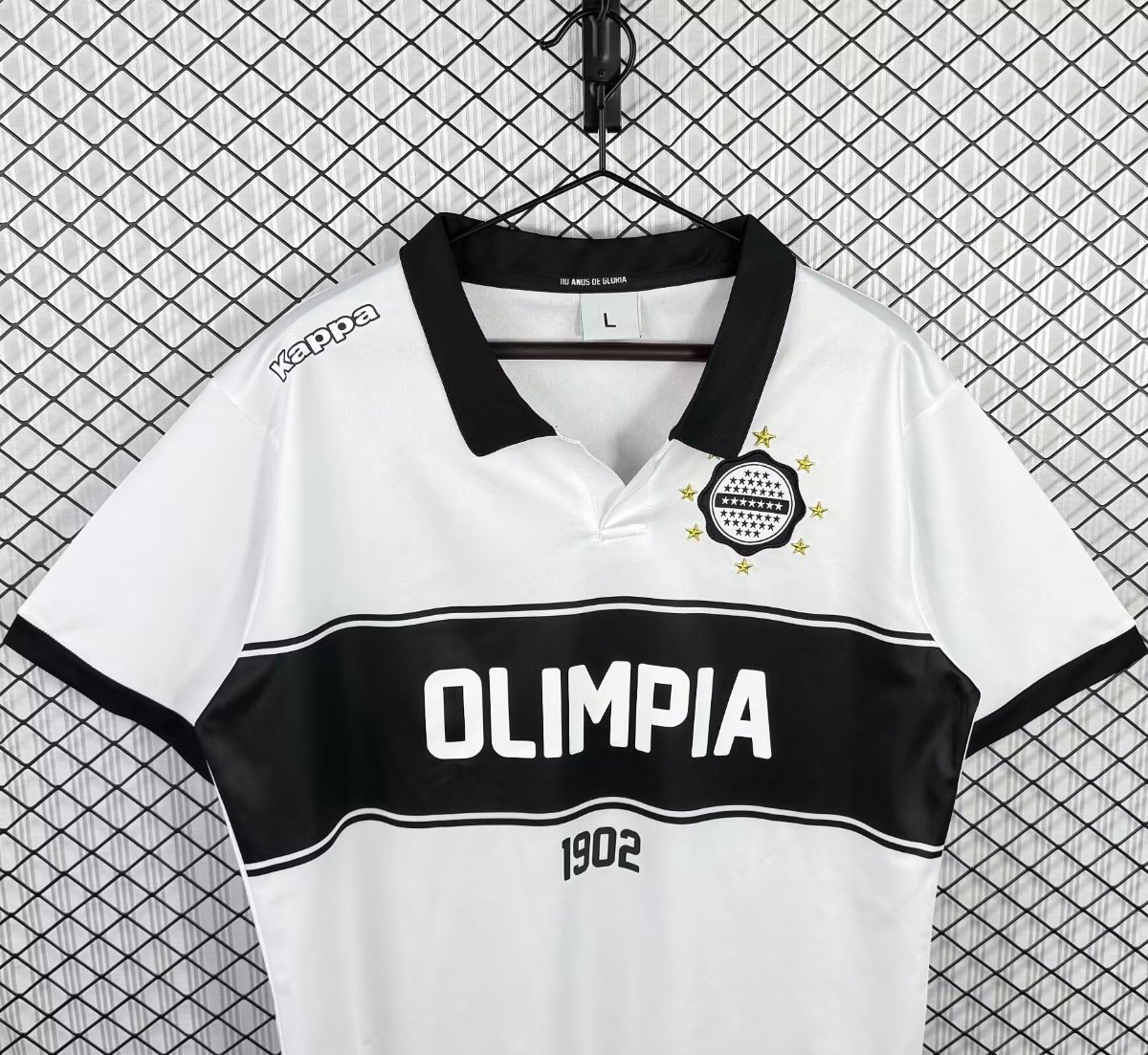 Retro 1902 Club Olimpia White with Black Band Special Edition Jersey