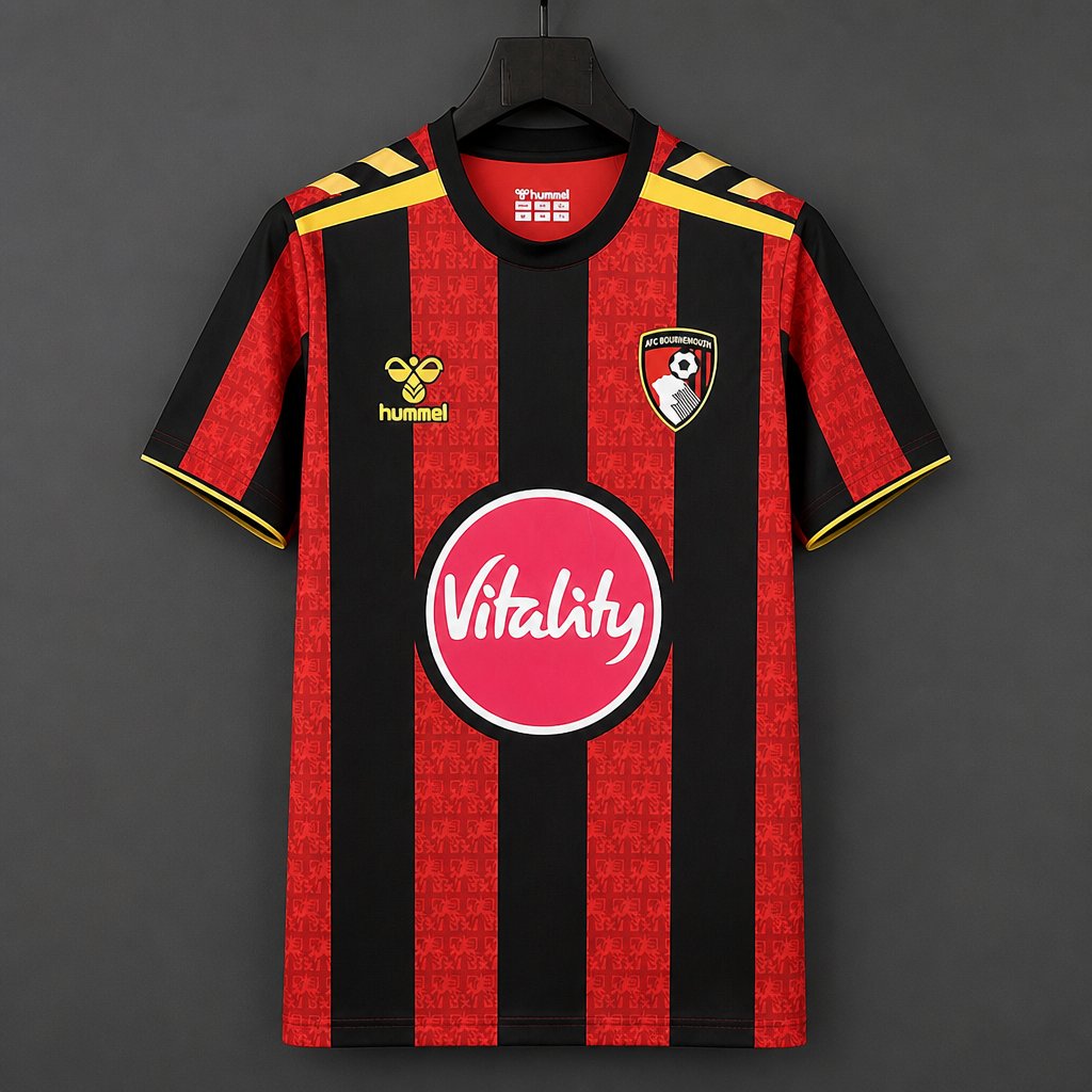 26/27 Bournemouth Home Red&Black Stripes Jersey
