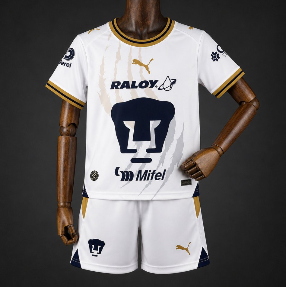 26/27 Kids Pumas Away White Jersey