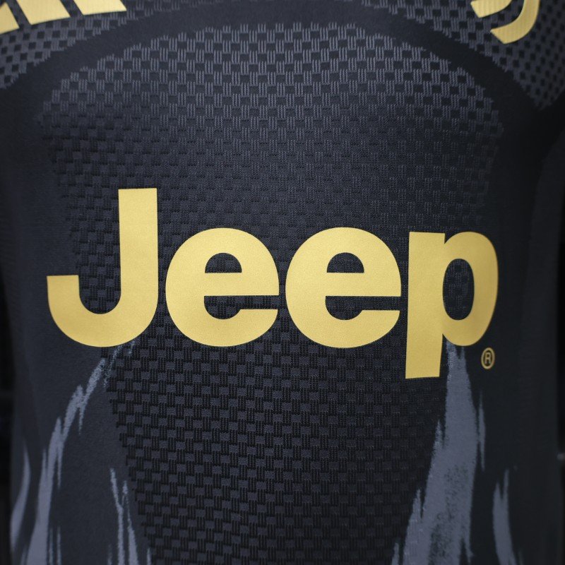 Player Version 26/27 Juventus Black & Gold with Flame Pattern Third Jersey