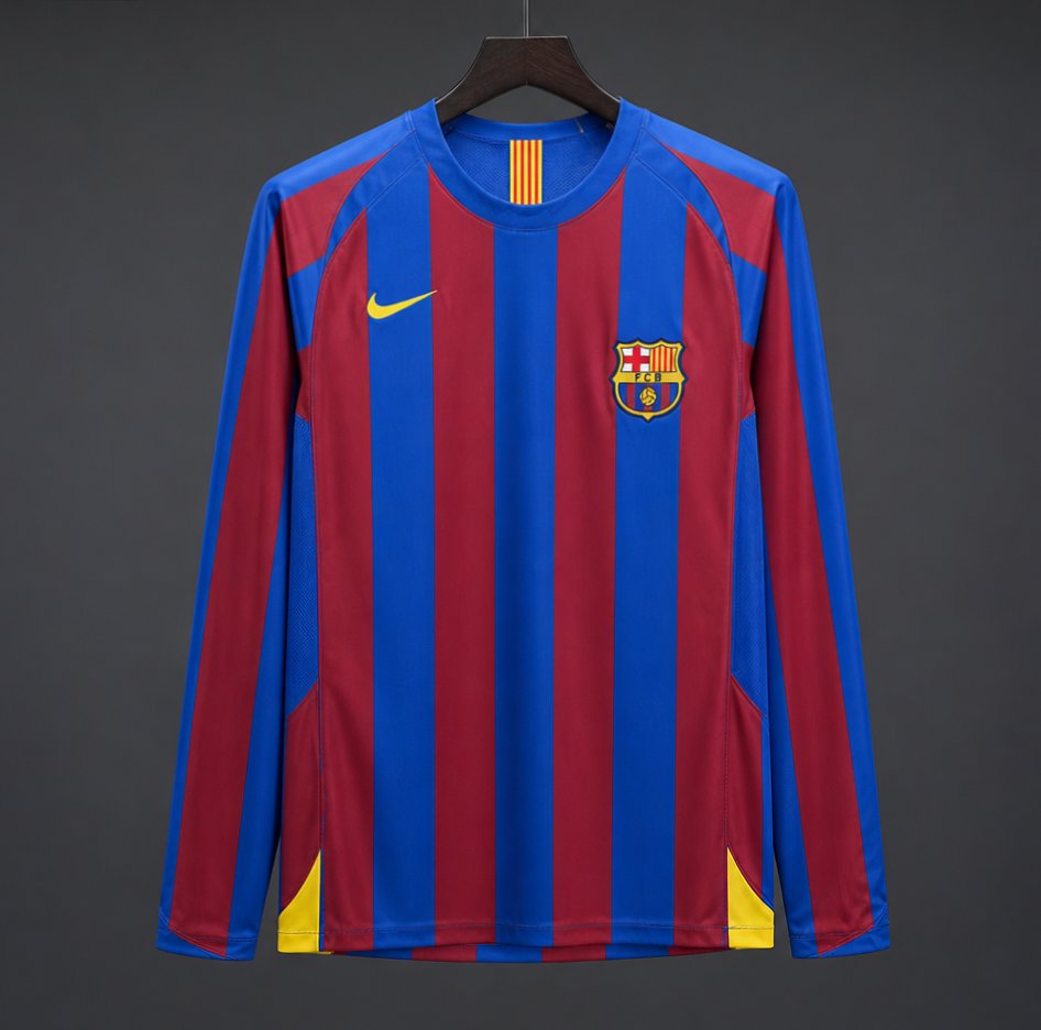 Retro 05/06 Barcelona Home Long Sleeve League Jersey