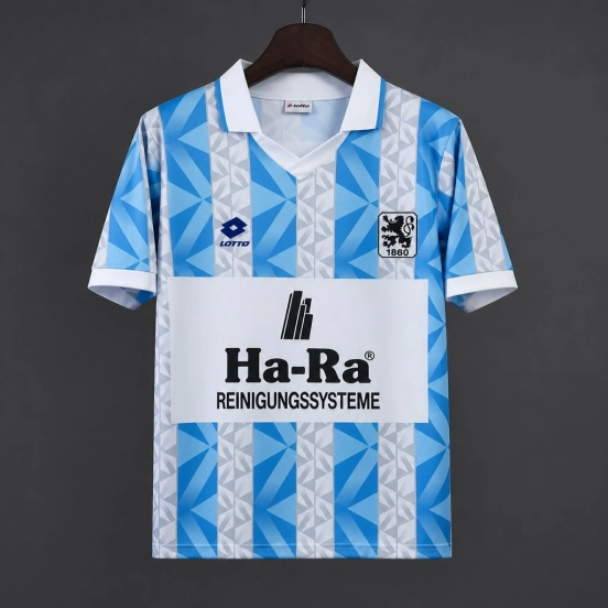 Retro 1992/93 TSV 1860 Munich Home Blue & White Stripe Jersey