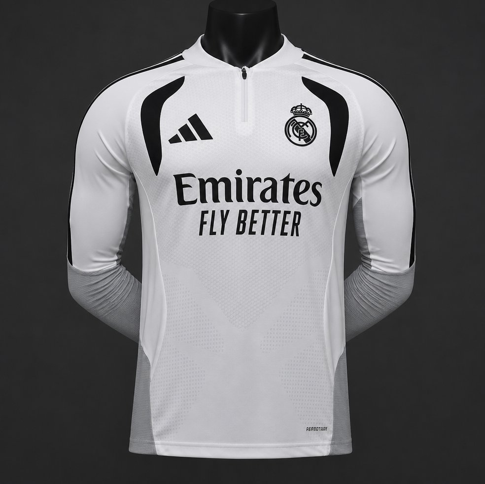 Player Version 26/27 Real Madrid CF White  Long Sleeve Jersey