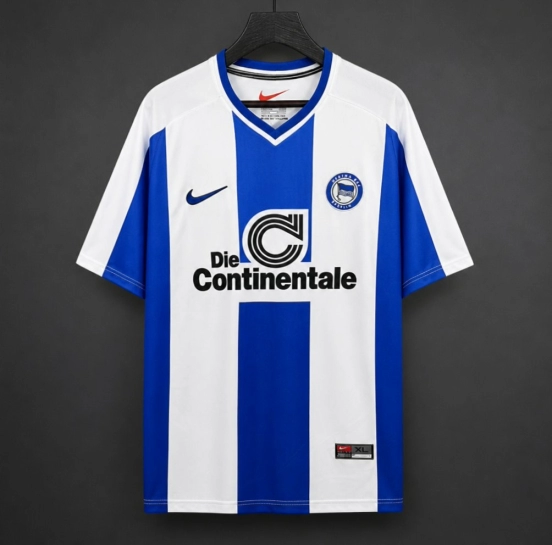 Retro 99/00 Hertha BSC Home White Blue Jersey